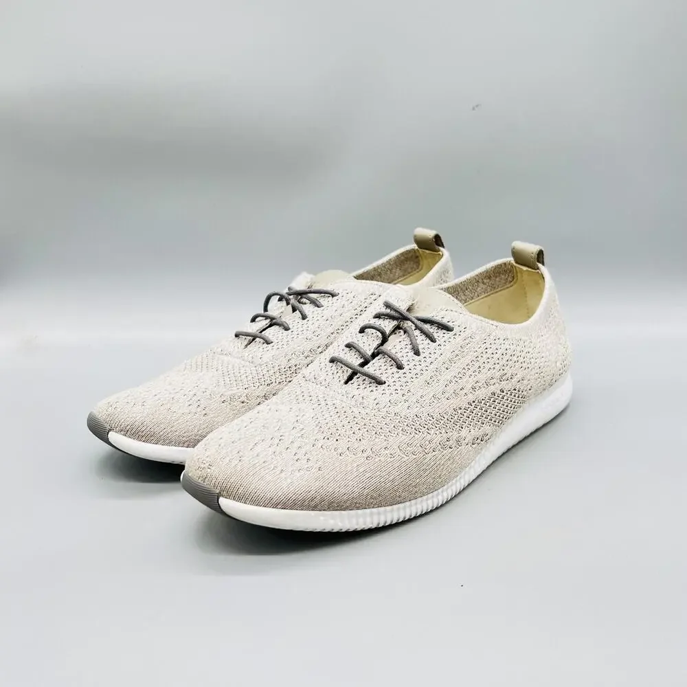 Cole Haan Shoes Womens 10.5 Beige Knit Grand OS Low Top Sneakers Comfort Casual